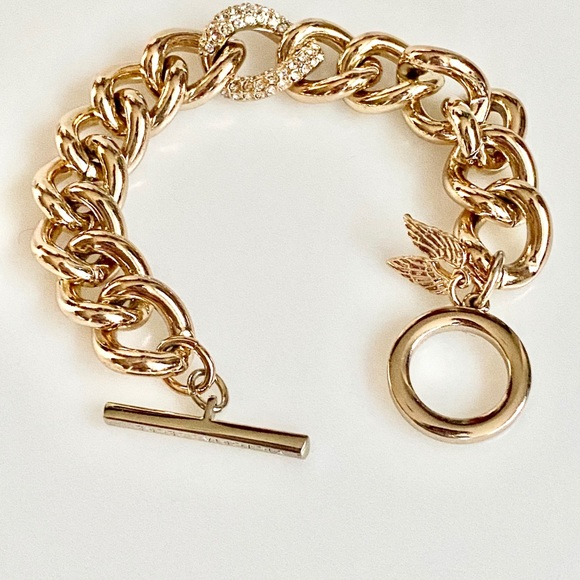 Victoria's Secret Jewelry - Victoria’s Secret Signed Gold Tone Charm Bracelet